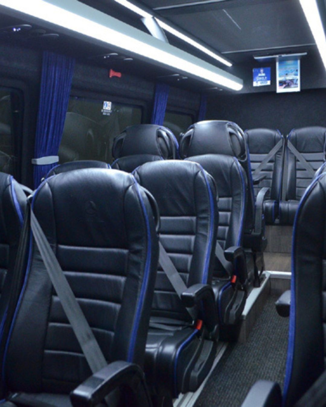 Comfortable seats in our mini busses